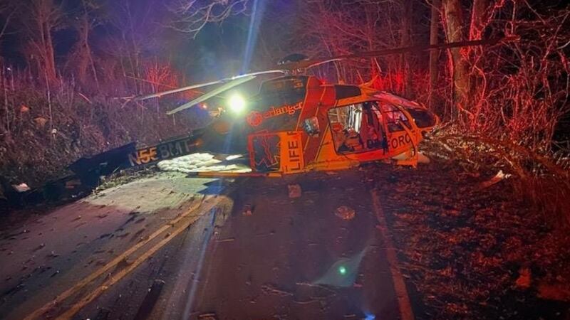 Helicóptero médico que transportaba a un paciente se estrelló en el condado de Macon, Carolina...